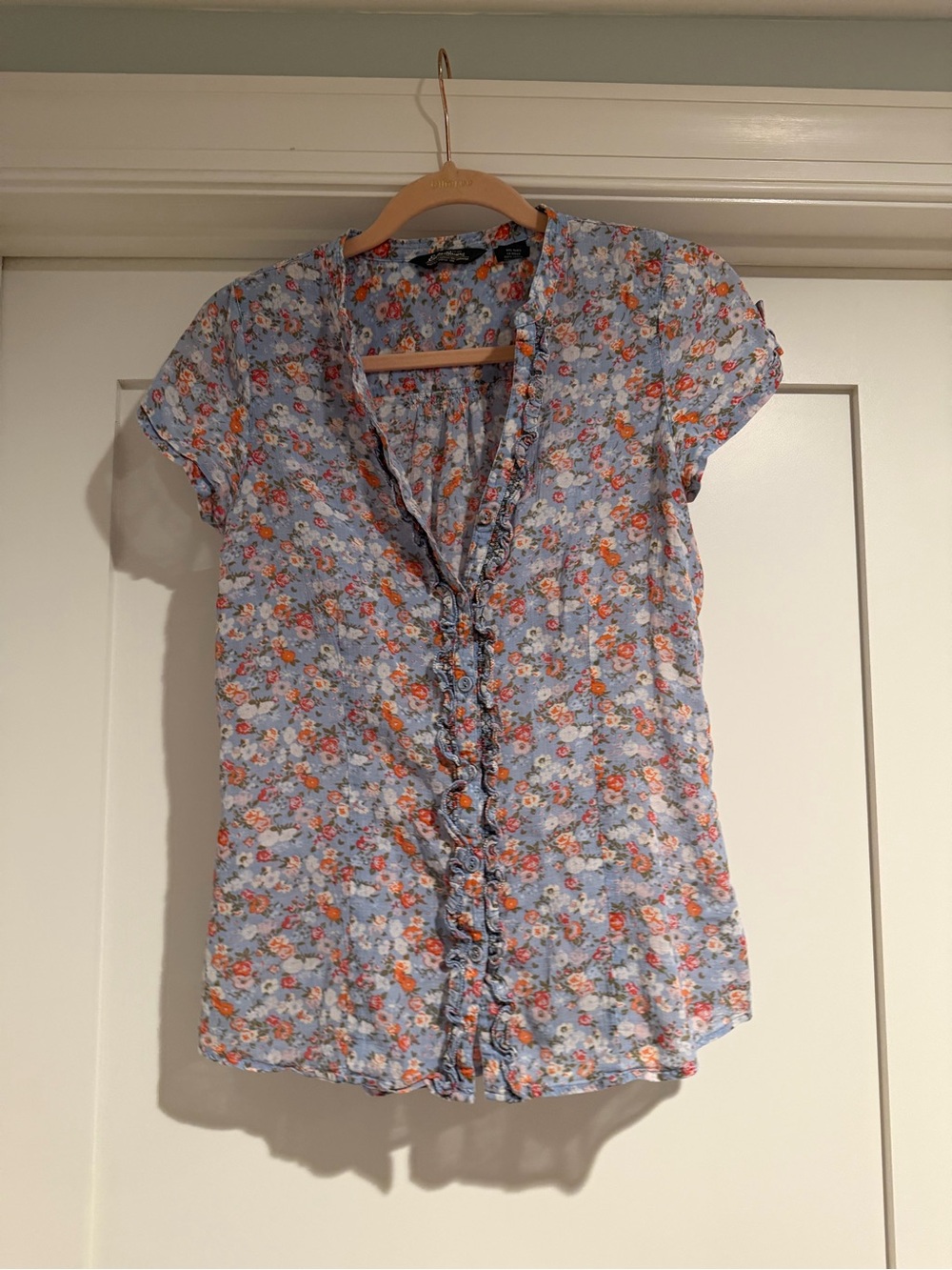 100% Cotton Eddie Bauer Floral Blouse